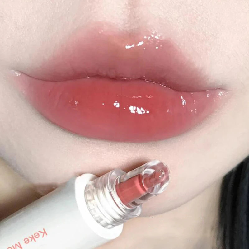 Lip Essence Jelly Water Lip Gloss Clear Light Hydrating Lip Tint Mirror Glossy Lip Glaze Tube Moist Lip Stick Lip Care Cosmetics
