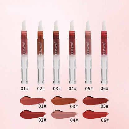 Velvet Lip Gloss, Matte Finish Lip Tint, Smooth & Silky Texture Plumping Lip Lacquer, Non-Sticky Ultra-Shine Lip Glaze, Long Lasting Moisture Waterproof Smudge-Proof Lip Shimmer Lip Topcoat(03)