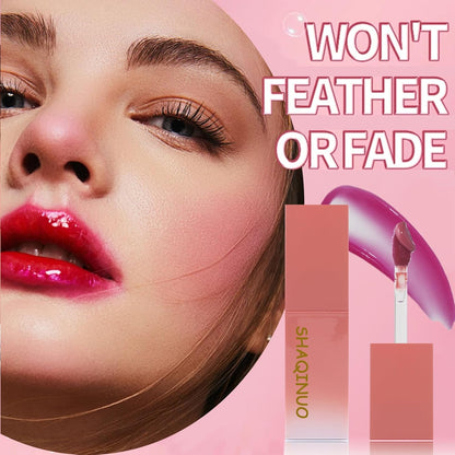 Dewy Water Glow Lip Tint，Moisturizing Mirror Lip Glaze，Korean Tinted Water Light Lip Gloss，High Pigmented Long Lasting Waterproof Lipstick Mirror Water Gloss Lip Glaze(11#)