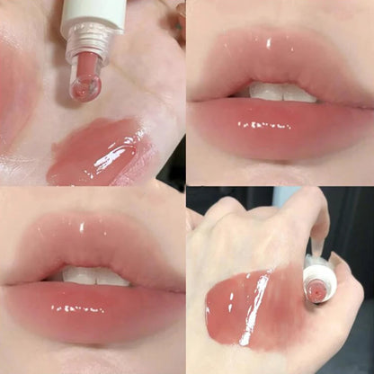 Lip Essence Jelly Water Lip Gloss Clear Light Hydrating Lip Tint Mirror Glossy Lip Glaze Tube Moist Lip Stick Lip Care Cosmetics
