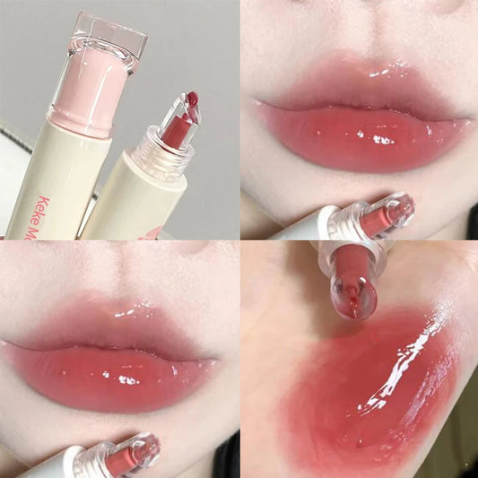 Lip Essence Jelly Water Lip Gloss Clear Light Hydrating Lip Tint Mirror Glossy Lip Glaze Tube Moist Lip Stick Lip Care Cosmetics