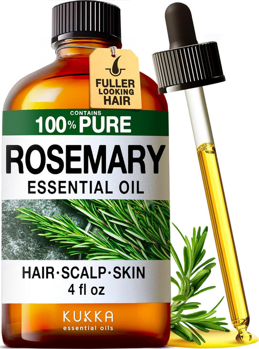 Kukka Rosemary Oil for Hair, Skin, Aromatherapy - 4 Fl Oz / 118 Ml, DIY Soap Making Scents