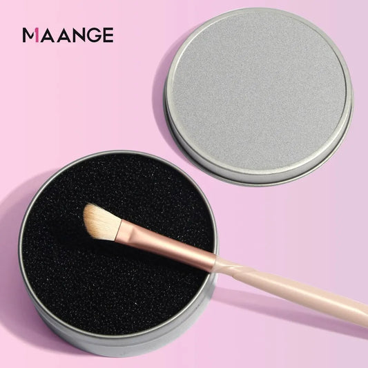 Versatile Makeup Brush Cleaner Sponges: Portable Case for Effortless Eyeshadow Color Removal